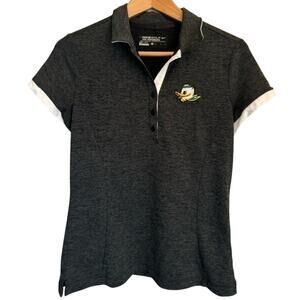 Nike Oregon Ducks Golf Polo Women’s Small Gray Dri-Fit Embroidered Logo